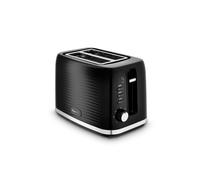Swan Wave 2 Slice Toaster In Black Black