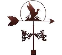 Swan Weathervane Wind Direction Indicator Retro Wind Vane Metal Garden Creative Stainless Steel Measuring Tool with Roof Mount Weather Vane for Farm Decor Gift,A
