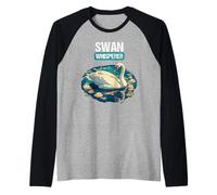 Swan Whisperer. Swans Swan Raglan Baseball Tee