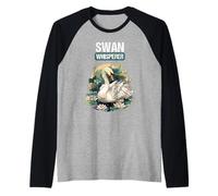 Swan Whisperer. Swans Swan Raglan Baseball Tee