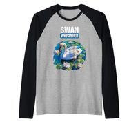 Swan Whisperer. Swans Swan Raglan Baseball Tee