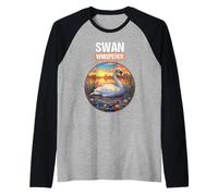 Swan Whisperer. Swans Swan Raglan Baseball Tee