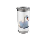Swan White Mute Swans Goose Duck Swan Stainless Steel Insulated Tumbler