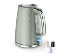 Swan Windsor 1.7L Kettle, Rapid Boil, Push Button Lid, 360 Degree Base, Water Indicator Window, Boil Dry Protection, Anti-Slip Feet, 3kW, Sage Green, SK14611SGE