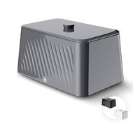 Swan Windsor 16L Bread Bin, Suitable for Loaves, Rolls and Bakes, Durable Iron Body Cleans Easily and Resists Scuffs, Grey, SWKA18539GRY