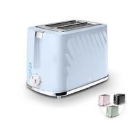 Swan Windsor 2 Slice Toaster with 7 Browning Levels for Toast, Breakfast Muffins and Bagels, Removable Crumb Tray, Defrost/Reheat/Cancel, Cord Storage, Non-Slip Feet, 900W, Blue, ST14071BLU