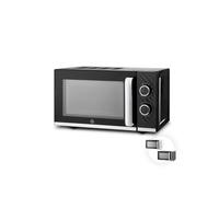 Swan Windsor Manual Microwave, 20L, 800W, 5 Power Levels, Defrost by Time, 30 Minute Timer, Non-slip Feet, Family Sized Microwave, Black, SM4424BLK