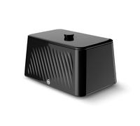 Swan Windsor 16L Bread Bin, Suitable for Loaves, Rolls and Bakes, Durable Iron Body Cleans Easily and Resists Scuffs, Black, SWKA18539BLK