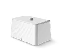 Swan Windsor 16L Bread Bin, Suitable for Loaves, Rolls and Bakes, Durable Iron Body Cleans Easily and Resists Scuffs, White, SWKA18539WHT