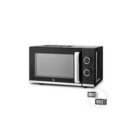 Swan Windsor Manual Microwave, 20L, 800W, 5 Power Levels, Defrost by Time, 30 Minute Timer, Non-slip Feet, Family Sized Microwave, Black, SM4424BLK