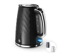 Swan SK14611BLK Windsor Textured Kettle in Black 1 7L 3kW Rapid Boil