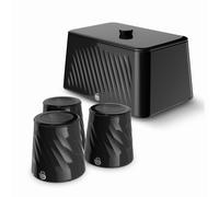 Swan Windsor Set of 3 Canisters and Bread Bin Storage Set