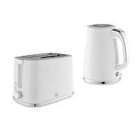 Swan Windsor White 1.7L 3KW Kettle & 2 Slice Toaster Matching Set