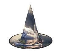 Swan Wings Halloween Witches Hats Witch Headbands Wizard Hat Costume Accessories Cosplay for Party Masquerade Foldable 1