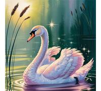 Swan Wings Jigsaw Puzzle 150 Pieces 65x65cm/26x26inch, Difficult jigsaw puzzles for Adults 150, Beautiful Art work, Great Festive Puzzle Gift for Men/Women