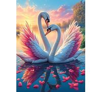 Swan with Angel Wings in A Magical Lake 500 Piece Jigsaw Puzzle for Adults Teens Wildlife Pet Music Room Decor Creative Outlet Whimsical Artwork for Musicians 500 PCS