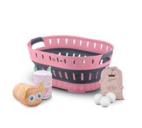 Swan x Lynsey Laundry Bundle, Collapsible 60L Laundry Basket with Set of 2 Monster Mesh Laundry Bags & 6 Natural Wool Dryer Balls in Bag, Protects Delicate Garments, Easy Organisation