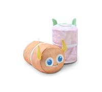 Swan x Lynsey SWLC9005QOCN Set of 2 Monster Laundry Bags, Fun Design, Easy Organisation, 2 Compartments, Protects Delicate Garments, Mesh Design, Pink & Orange