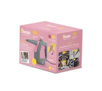 Swan x TV’s Queen of Clean SC17350QOCN Handheld Steam Cleaner with 3 Steam Pressure Settings, 22-28g/min Steam Rate, 9 Attachments and Extra-Long 5m Cable, 220ml, Pink