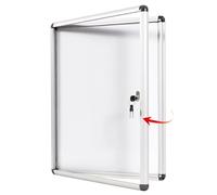 SWANCROWN Lockable Notice Board 980x720mm, Large Magnetic Whiteboard, 9xA4