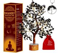 Swanery Seven Chakra Healing Crystal Tree of Life Unique Gift for Women and Mom, Handmade Crystal Tree for Good Luck, Positive Energy, Money, Reiki Healing, Home and Office Décor