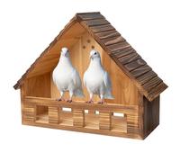 SWANGSA Mourning Dove Nesting Box, Carbonized Cedar Birdhouses for Outdoor Doves and Other Small Birds