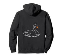 Swanin Around Ironic Swan Animals Design Pullover Hoodie