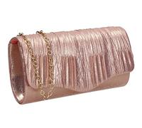SwankySwans Alice Womens Shiny Metallic Party Prom Wedding Evening Small Clutch Bag Purse (Pink)