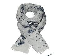 SwankySwans Dandelion Celebrity Designer Scarf Womens Scarf Shawl Wrap Ladies Long Scarf (White)
