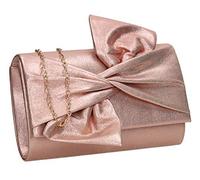SwankySwans June Bow Style Clutch Bag Champagne