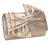 SwankySwans June Bow Style Clutch Bag Gold