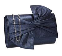 SwankySwans June Bow Style Clutch Bag Navy Blue