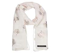 SwankySwans Mulberry Tree Celebrity Designer Scarf Womens Scarf Shawl Wrap Ladies Long Scarf (RG White)