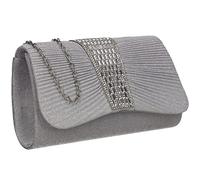 SwankySwans Women's Julie Clutch Bag, Silver