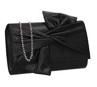 SwankySwans Women's June Bow Clutch Bag, Black, One Size