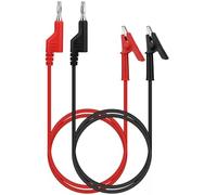 SWANLAKE 2-Piece Banana Plug to Alligator Clip Test Leads, 1000V 15A 3.5ft/1M Multimeter Electrical Alligator Clips, Flexible Copper Cable Banana Plug, Electrical Wires with Gator Clips