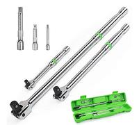 SWANLAKE 6PC Flex Handle Breaker Bar Set,1/4", 3/8" & 1/2" Heavy Duty Breaker Bars