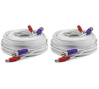 Swann 30m Security Extension Cable with BNC Connectors & Fire Rated UL Rating for DVR Security Cameras & Systems, White (Pack of 2)