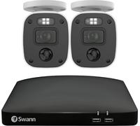 Swann 4 channel 2 bullet camera1080P 1TBHDD DVR CCTV kit 1080p Smart Home Security Cameras - White, White