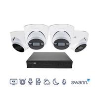 Swann 4K 8-Channel Nvr Cctv System With 4 Dome Cameras, 1Tb Hdd, Colour Night Vision, Smart Detection, Ip66 Rated