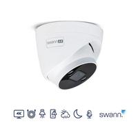 Swann 4K Dome Add-On Security Camera, Ultra Hd Cctv, Colour Night Vision, Ip66 Weatherproof, Spotlight, Audio Recording, Wired