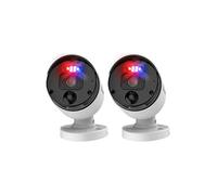 Swann 4K Enforcer™ IP Bullet Camera 2 Pack NHD-900BE with Controllable Red & Blue Flashing Lights, Spotlights & Sirens Works on Certain NVRs