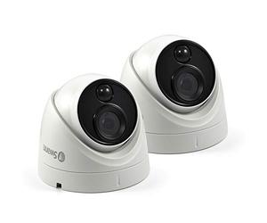 Swann Add-On DVR Dome Security Cameras with 4K Ultra HD Video, Indoor or Outdoor, Night Vision plus True Detect Heat & Motion Detection - 2 Pack, 4KDOMEPK2