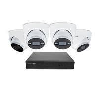 Swann AdvancedX Home Security Camera System, 8Channel 4Dome Cams,POE Cat5e NVR 4K HD Video with 1TB HDD,Indoor or Outdoor Wired Surveillance CCTV,Color Night Vision,Heat Motion Detection,LED Lights