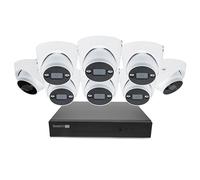 Swann AdvancedX Home Security Camera System, 16Channel 8Dome Cams,POE Cat5e NVR 4K HD Video with 2TB HDD,Indoor or Outdoor Wired Surveillance CCTV,Color Night Vision,Heat Motion Detection,LED Lights