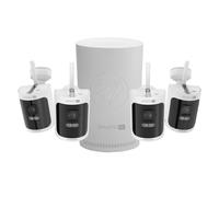 Swann AllSecure 4K Wireless Security System with 4 x Wire-Free Cameras & 4 x Rechargeable Batteries, NVR Tower, Always Charged, Always Secure - AS4K800SD4