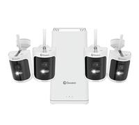 Swann AllSecure650 Wi-Fi NVR Security System with 1TB HDD, 4 Camera 8 Channel, 2K HD wireless rechargeable battery camera CCTV, Indoor / Outdoor, Colour Night Vision, Heat & Motion Detection, 650KH4