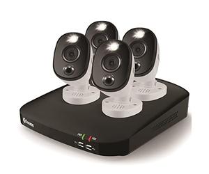 Swann Home DVR Security Camera System with 1TB HDD, 4 Camera 8 Channel, 1080p Full HD Video, Indoor & Outdoor Wired CCTV, Colour Night Vision, Heat Motion Detection & Spotlights, 846804WL