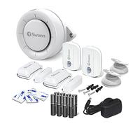 Swann Home Security Alert Kit. Includes 2 Wi-Fi Motion Sensors, 2 Window/Door Sensors & Indoor Siren