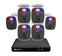 Swann Home Wired 2K DVR Security System - 6 Camera Kit w Mic and 256GB SD Card